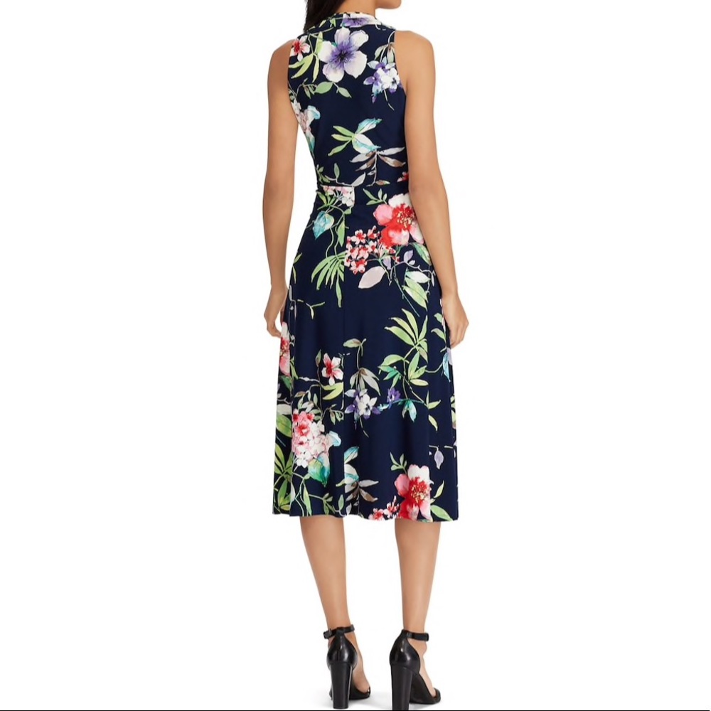NWT Chaps Knot-Front Sleeveless Halter Dress SZ S